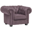 CHESTERFIELD-SESSEL - Wengefarben/Mauve, LIFESTYLE, Holz/Textil (115/76,5/96cm) - Landscape