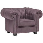CHESTERFIELD-SESSEL - Wengefarben/Mauve, LIFESTYLE, Holz/Textil (115/76,5/96cm) - Landscape