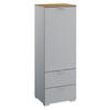 KOMMODE 40/119/42 cm  in Grau, Eichefarben  - Eichefarben/Alufarben, Trend, Holzwerkstoff/Kunststoff (40/119/42cm) - Stylife
