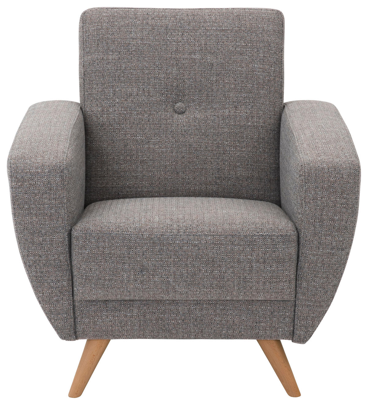 SESSEL in Flachgewebe Grau  - Naturfarben/Grau, Design, Holz/Textil (83/85/82cm) - Max Winzer