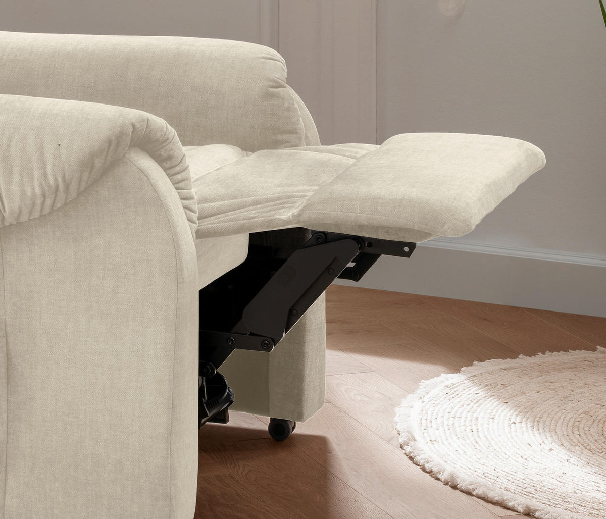 FERNSEHSESSEL in Velours Beige  - Beige/Schwarz, Design, Kunststoff/Textil (76/106/94cm) - Livetastic