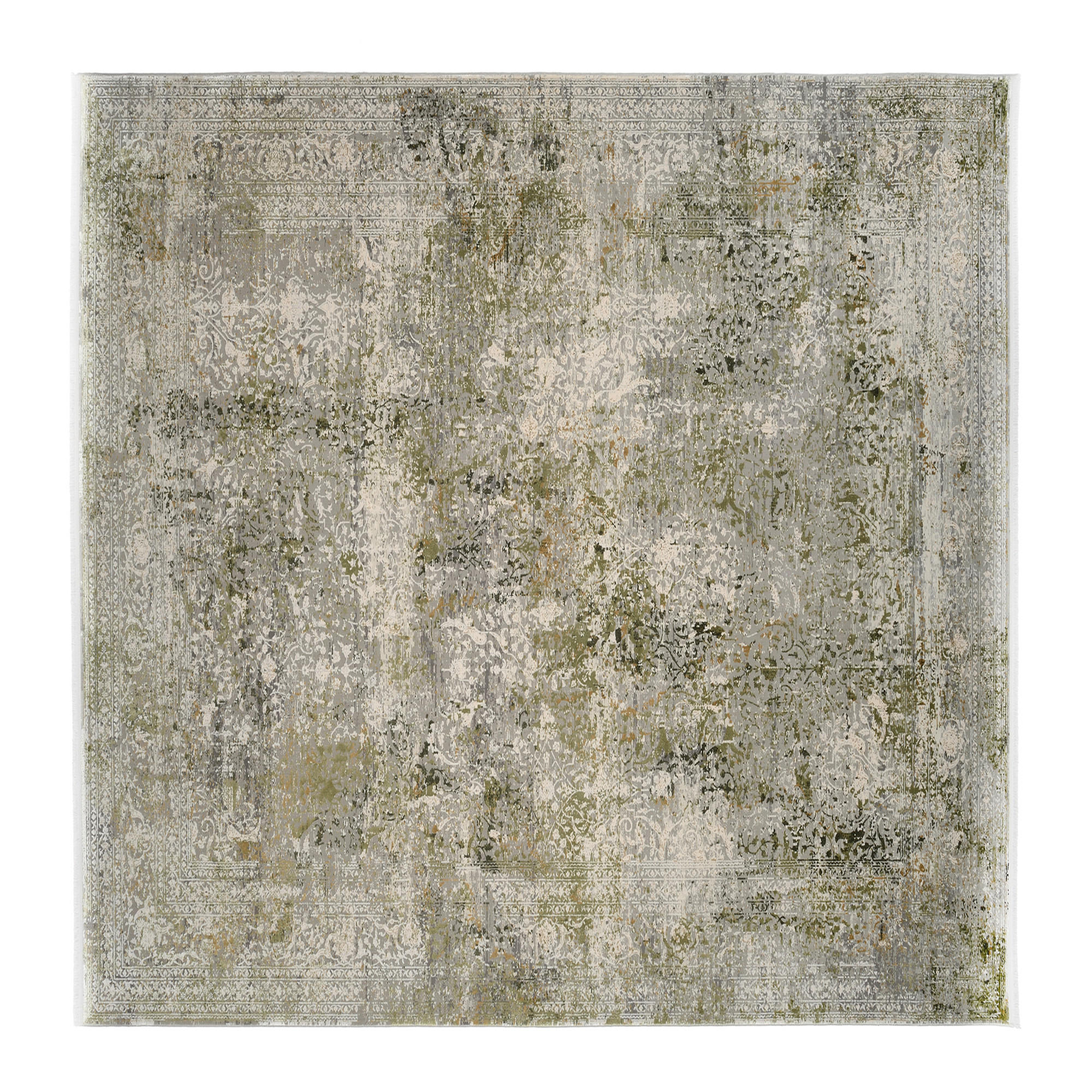 WEBTEPPICH 200/200 cm Avignon Grau, Grün  - Grau/Grün, Design, Textil (200/200cm) - Dieter Knoll