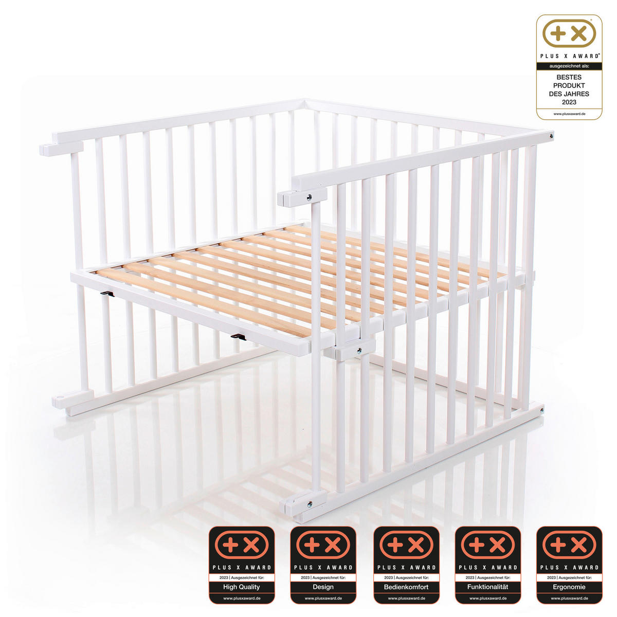 GITTERBETT 95/94/79 cm  - Weiß, Basics, Holz (95/94/79cm) - Babybay