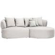 ECKSOFA in Bouclé Hellrosa  235/166 cm  - Sandfarben/Hellrosa, MODERN, Kunststoff/Textil (235/166cm) - Hom`in