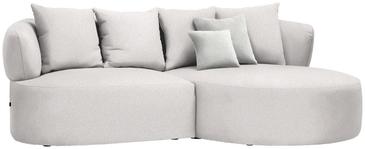 ECKSOFA  in Bouclé Hellrosa  235/166 cm  - Sandfarben/Hellrosa, MODERN, Kunststoff/Textil (235/166cm) - Hom`in