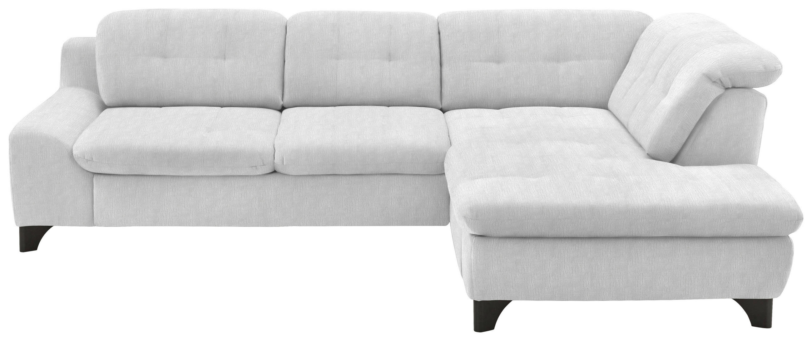 HÖRNSOFFA i chenille vit  - vit/svart, Klassisk, metall/textil (281/200cm) - MID.YOU