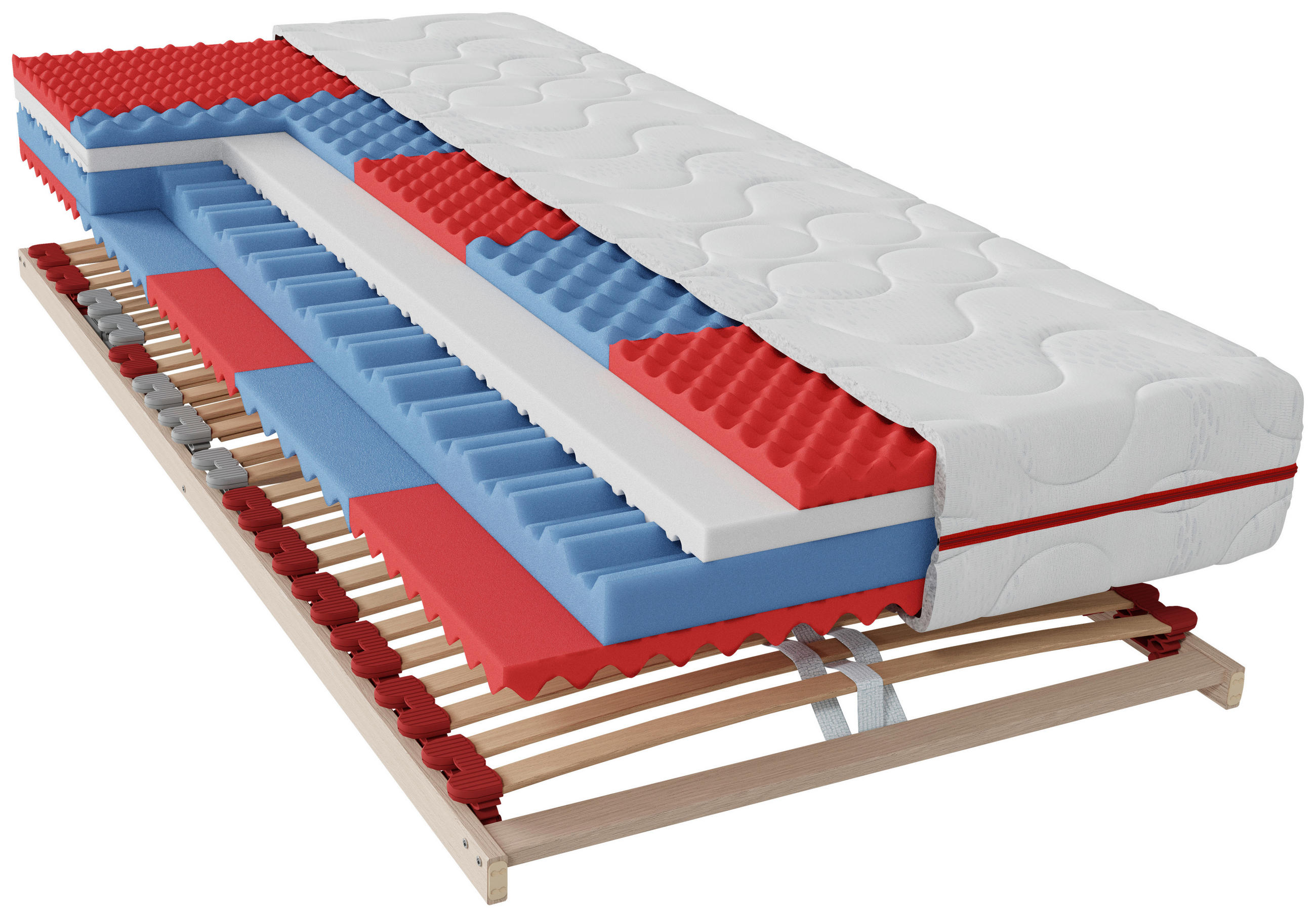 MATRATZENSET 90/200 cm  - Naturfarben, Basics, Holzwerkstoff (90/200cm) - Sleeptex