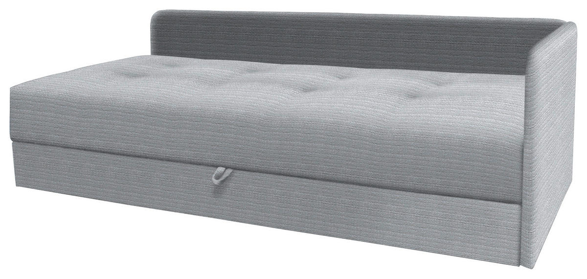 LIEGE in Velours Grau  - Schwarz/Grau, KONVENTIONELL, Kunststoff/Textil (205/80/95cm) - Xora
