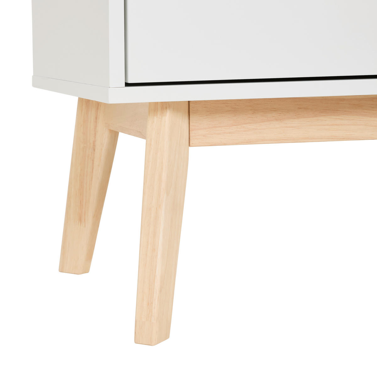 ŠIROKÁ KOMODA, kaučukové dřevo, přírodní barvy, bílá,  - bílá/přírodní barvy, Design, dřevo/kompozitní dřevo (120/72/40cm) - MID.YOU