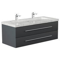 WASCHTISCHKOMBI 130 cm  - Graphitfarben, Basics, Holzwerkstoff/Stein (130cm) - MID.YOU