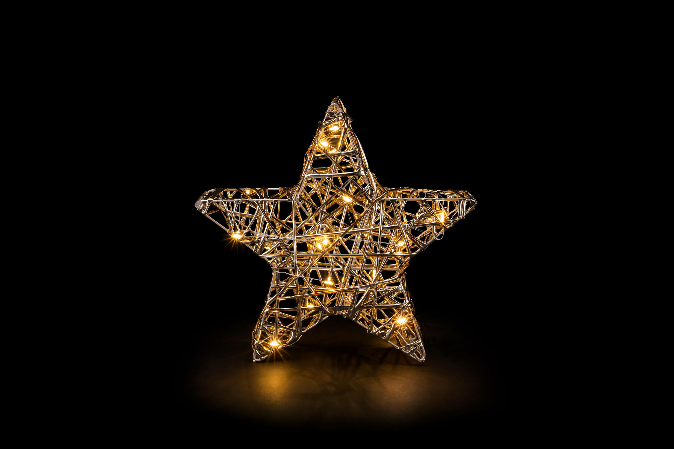 LED-DEKOLEUCHTE - Goldfarben, Basics, Kunststoff (25/5/24cm)