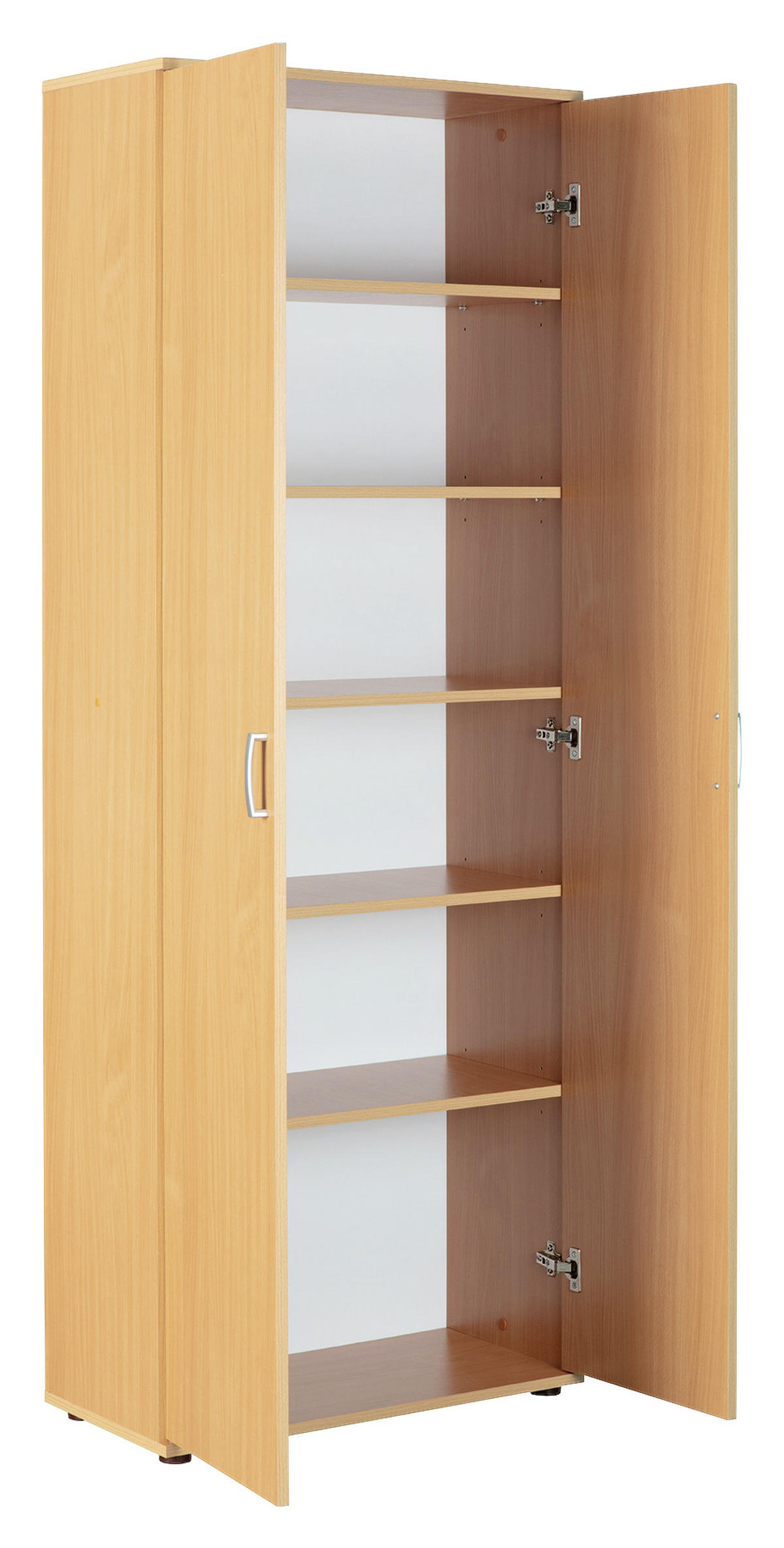 VÍCEÚČELOVÁ SKŘÍŇ, barvy buku, 70/189/34 cm - barvy stříbra/černá, Basics, kompozitní dřevo/plast (70/189/34cm) - MID.YOU