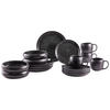 KOMBISERVICE Faro Black 16-teilig  - Schwarz, Design, Keramik - Novel