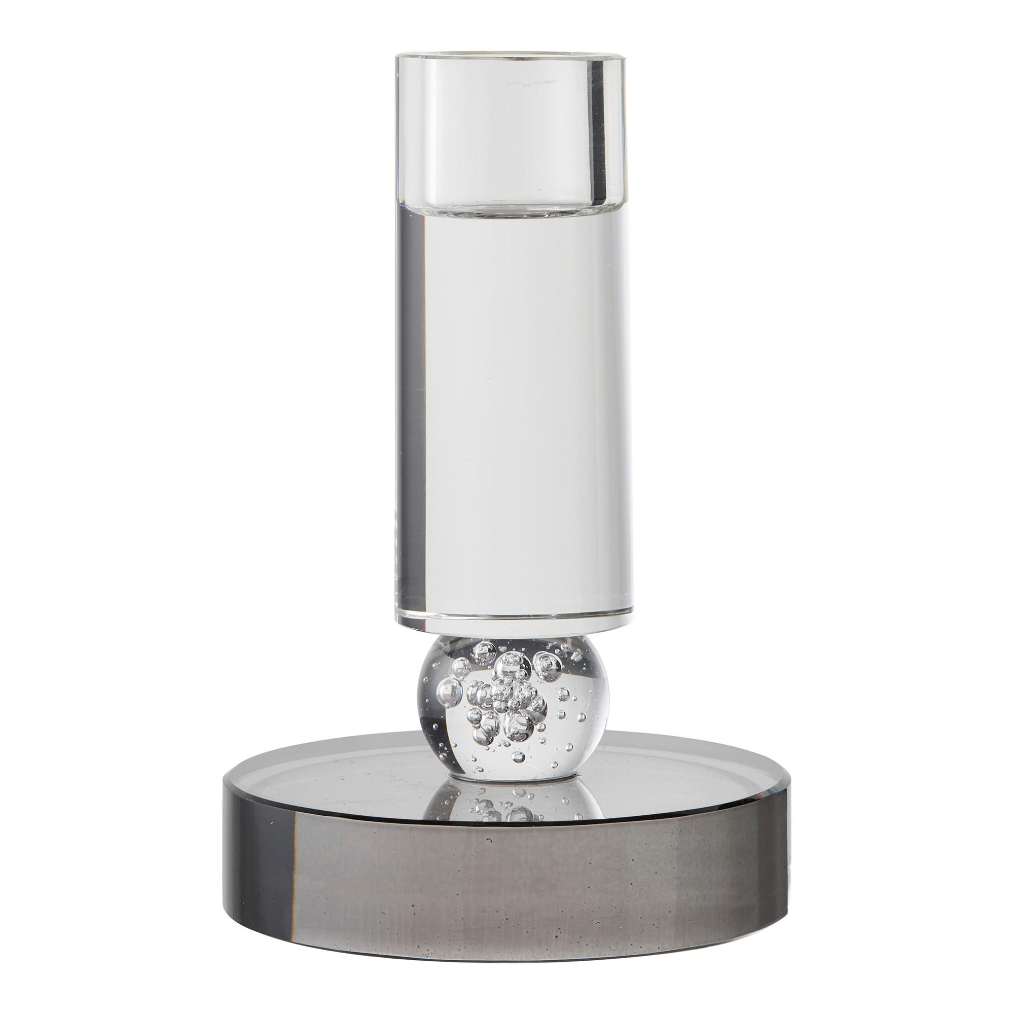 LJUSSTAKE  - grå, Basics, glas (9/13/9cm)