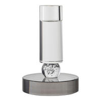 KERZENHALTER - Grau, Basics, Glas (9/13/9cm)