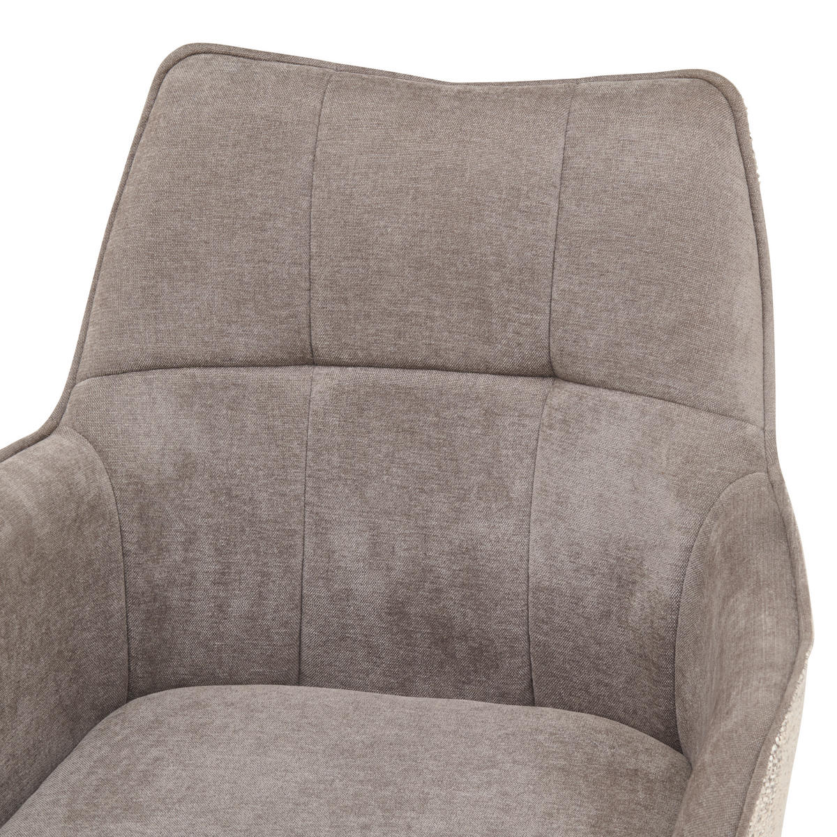 ARMLEHNSTUHL  in Eisen Webstoff, Leinenoptik  - Anthrazit/Schwarz, KONVENTIONELL, Textil/Metall (62/85/62cm) - MID.YOU