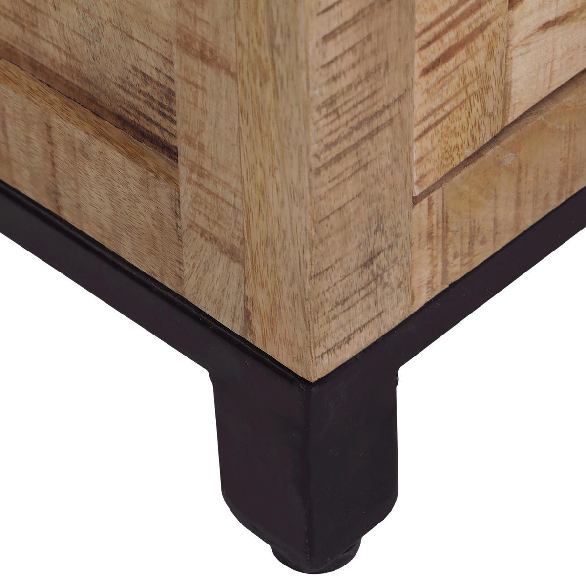 LOWBOARD RIO  in 130/50/40 cm  - Schwarz/Naturfarben, Design, Holz/Metall (130/50/40cm) - Landscape