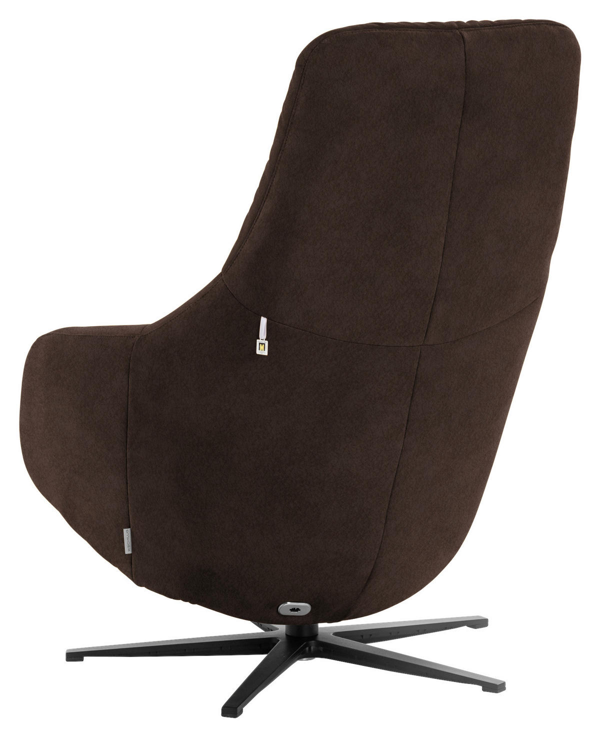 RELAXSESSEL in Textil Dunkelbraun  - Dunkelbraun/Schwarz, Design, Textil/Metall (77/108/95cm) - Chilliano