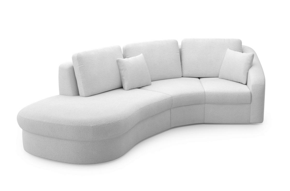 ECKSOFA in Flachgewebe Silberfarben  - Silberfarben/Schwarz, Modern, Kunststoff/Textil (230/266cm) - Sit & More