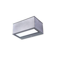 AUßENWANDLEUCHTE Gemini   - Edelstahlfarben, Basics, Metall (6,5/14/8,9cm)