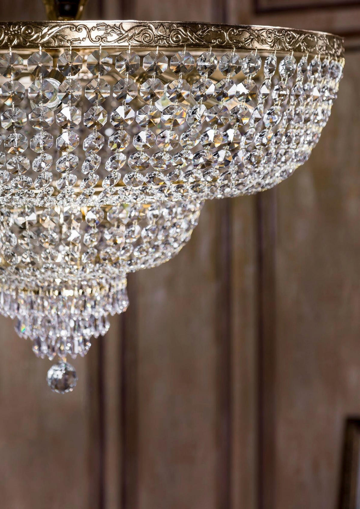 KRONLEUCHTER 80/50 cm    - Goldfarben, Trend, Metall (80/50cm) - MAYTONI