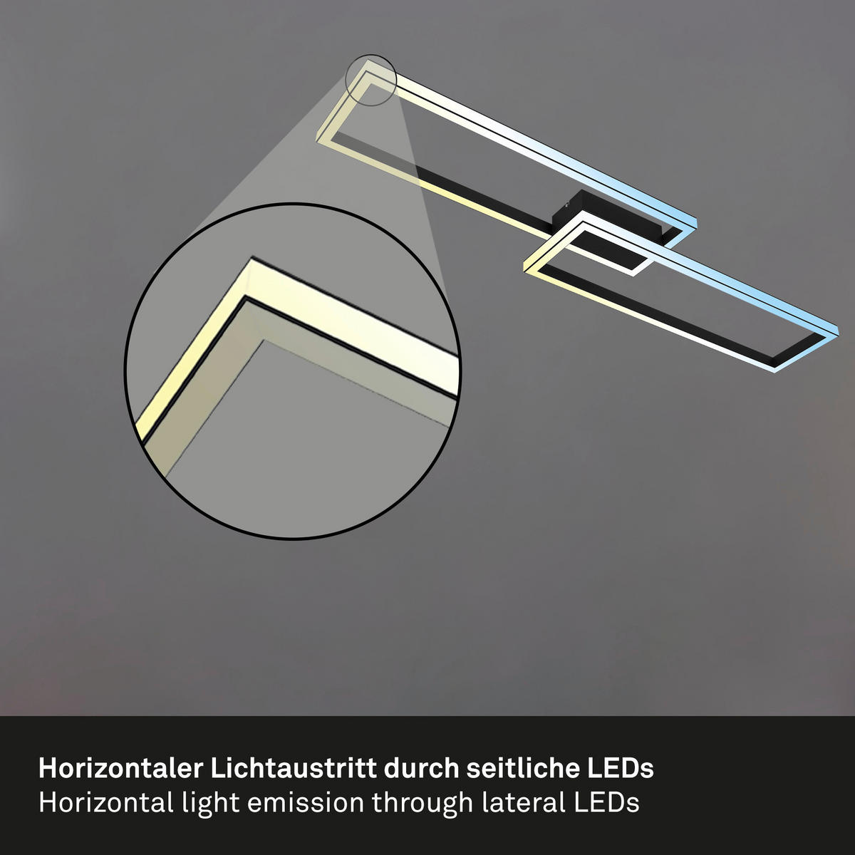 LED PLAFONJERA  - crna, Osnovno, metal/plastika (120/28/8cm)