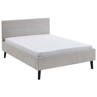 POLSTERBETT 140/200 cm, inkl.  in Beige  - Beige/Schwarz, Basics, Holz/Textil (140/200cm) - Boxxx