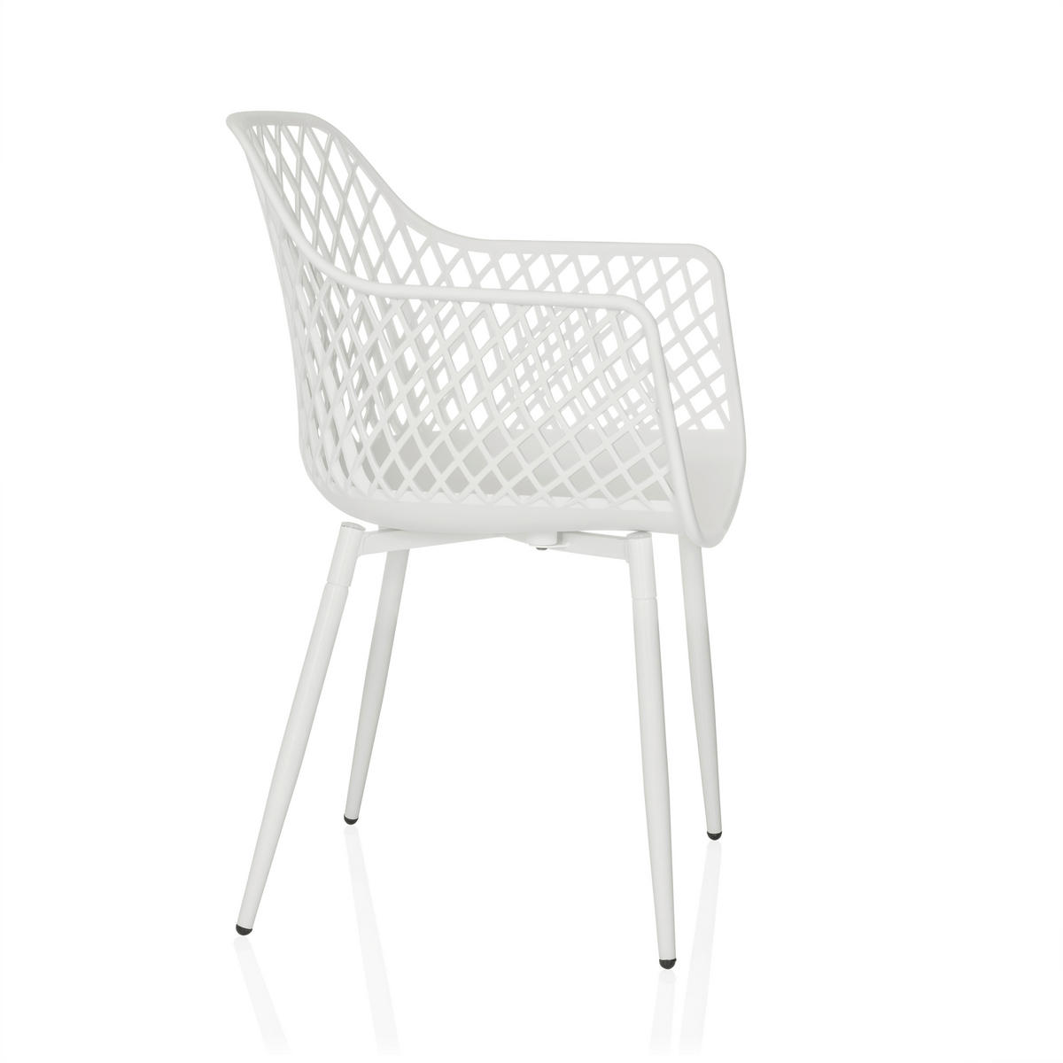 GARTENSTUHL Weiß  - Weiß, MODERN, Kunststoff/Metall (56/81/50cm) - MID.YOU