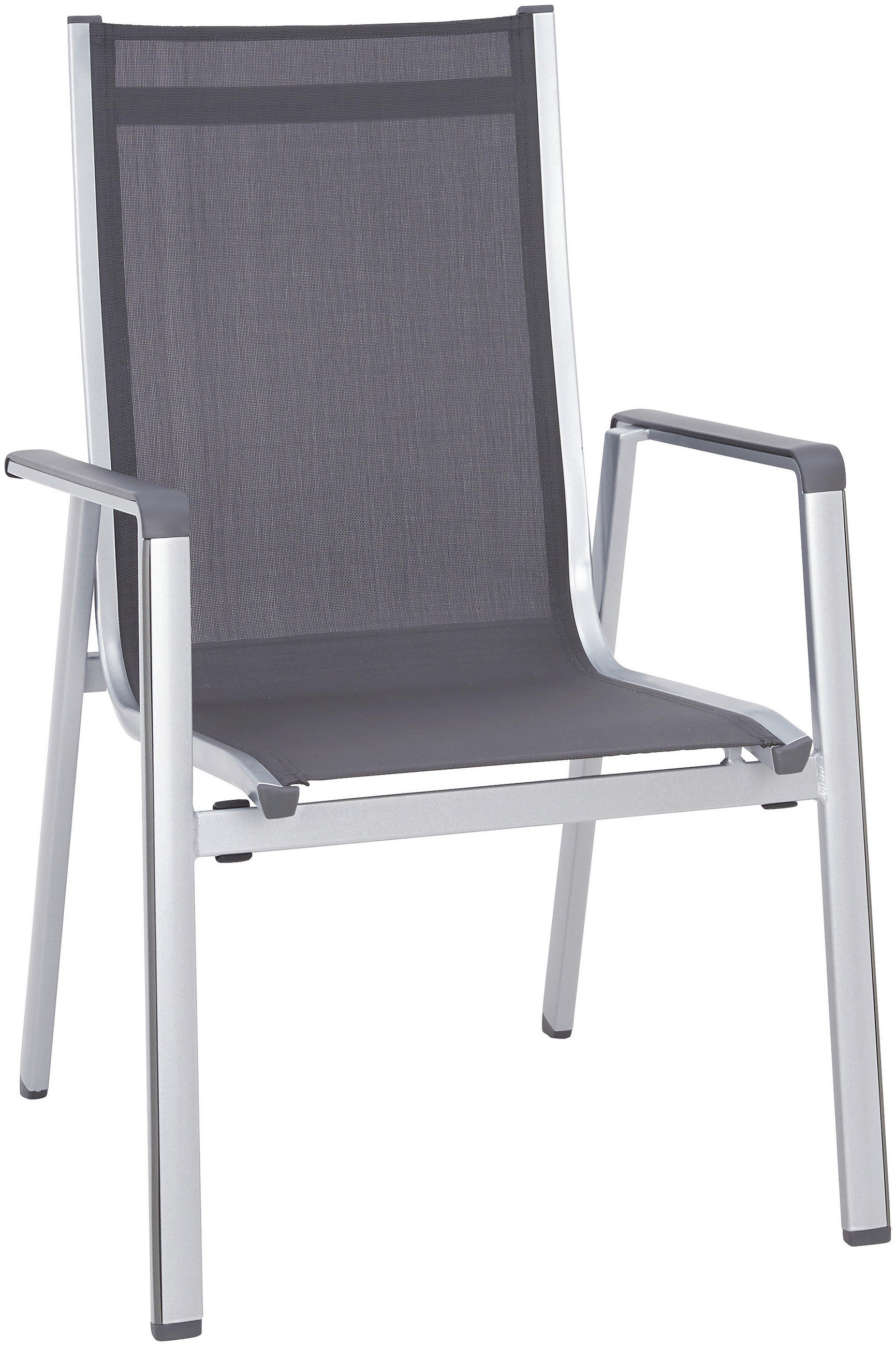 STAPELSESSEL Metall, Textil Anthrazit, Silberfarben  - Anthrazit/Silberfarben, Design, Textil/Metall (64/98/69cm) - MWH