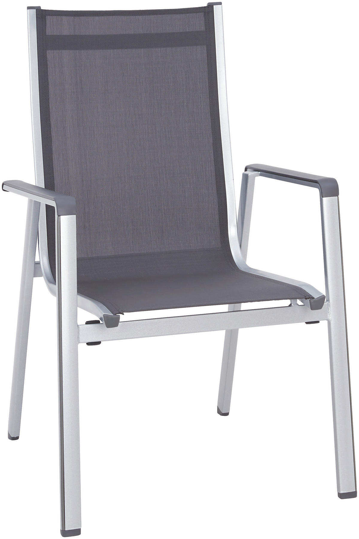 STAPELSESSEL Metall, Textil Anthrazit, Silberfarben  - Anthrazit/Silberfarben, Design, Textil/Metall (64/98/69cm) - MWH