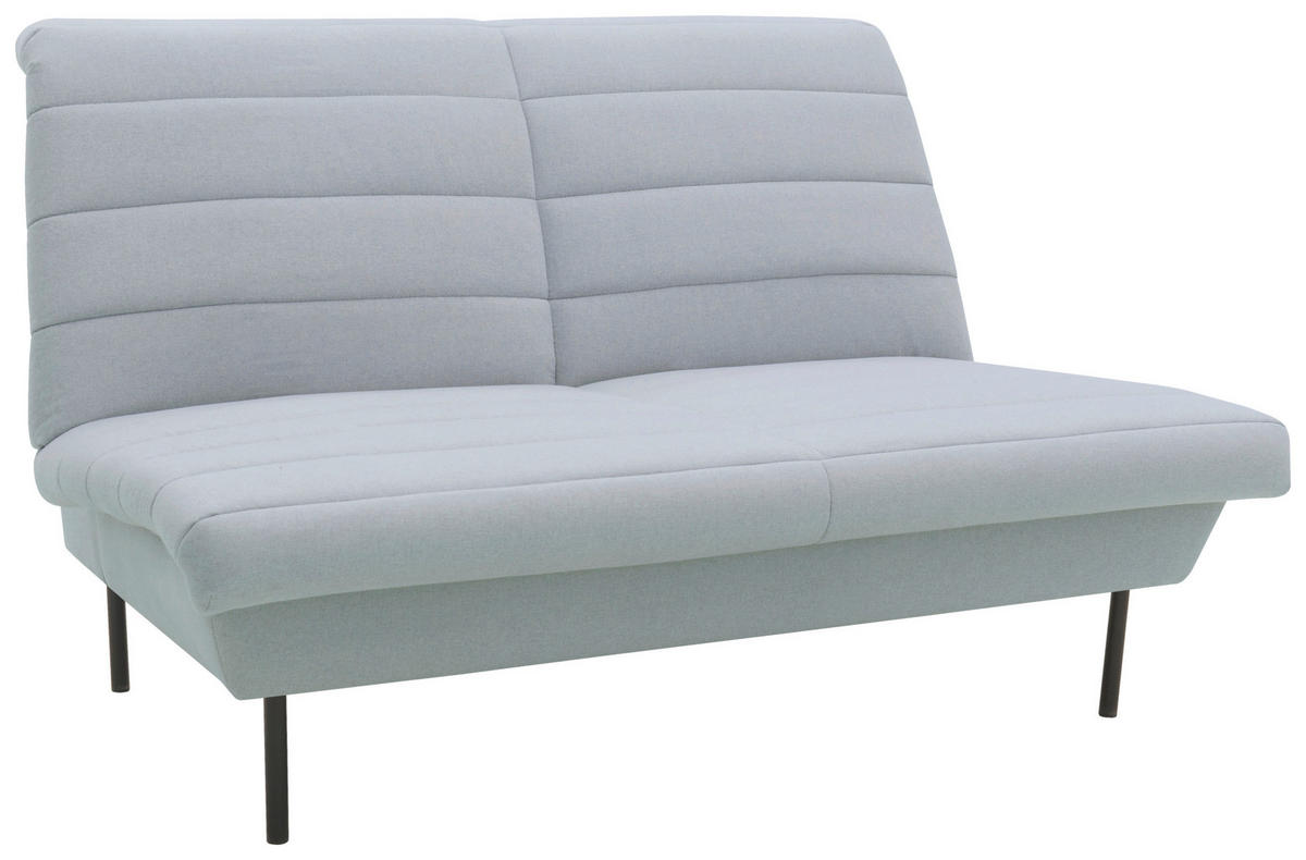 2-SITZER-SOFA in Hellblau  - Schwarz/Hellblau, Design, Textil/Metall (145/92/103cm) - LOOKS by W.Joop