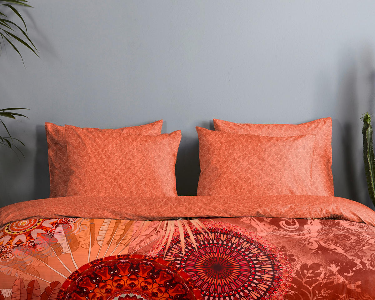 BETTWÄSCHE HIP Satin 140/200 cm  - Terracotta, LIFESTYLE, Textil (140/200cm)