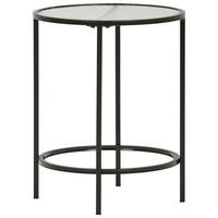 BEISTELLTISCH 40/40/50 cm Schwarz rund  - Schwarz, Basics, Glas/Metall (40/40/50cm) - Xora