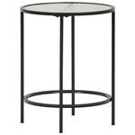 BEISTELLTISCH in Metall, Glas 40/40/50 cm  - Schwarz, Basics, Glas/Metall (40/40/50cm) - Xora