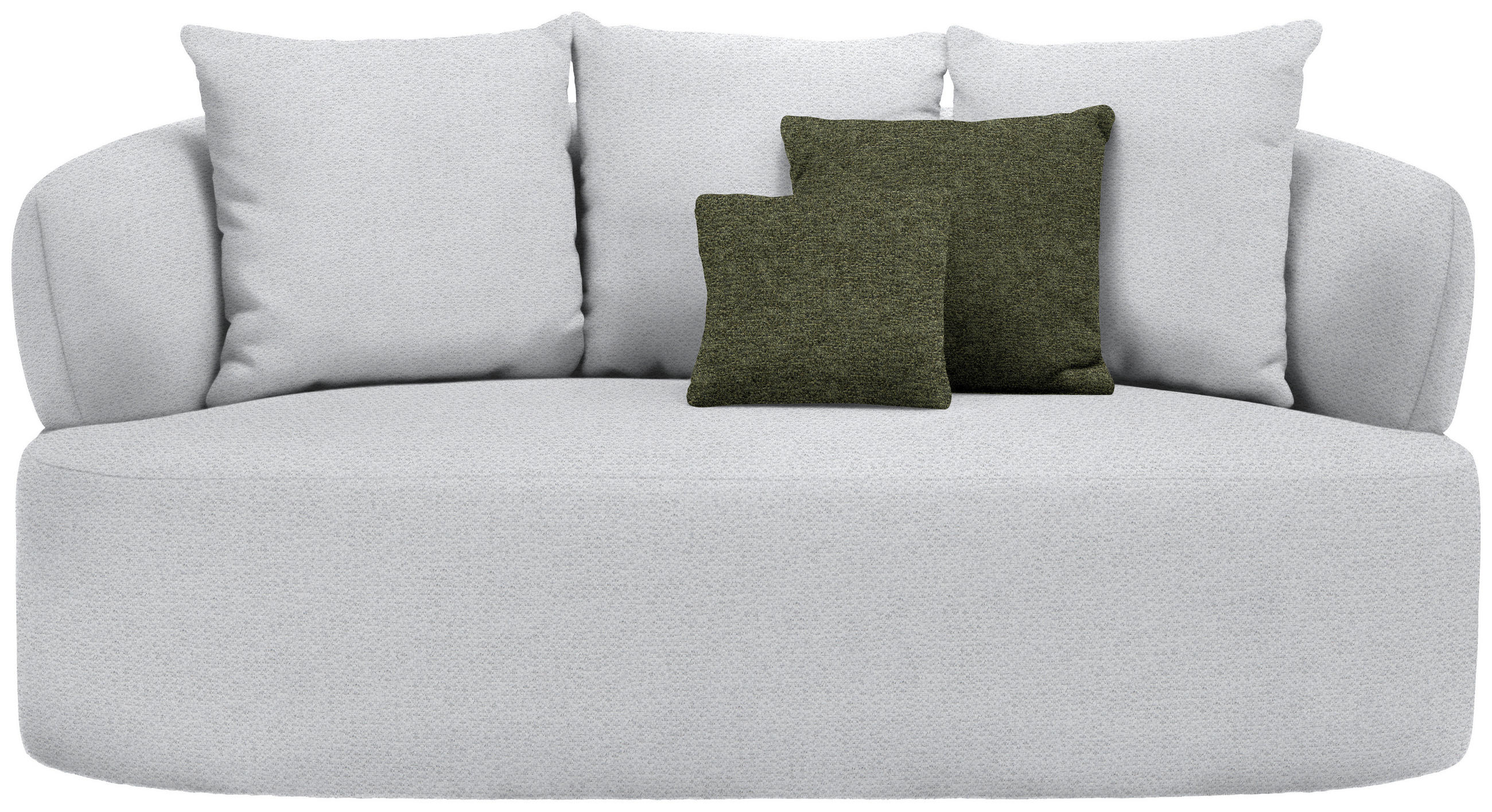 2-SITZER-SOFA in Chenille Hellgrau  - Hellgrau/Schwarz, MODERN, Kunststoff/Textil (177/86/105cm) - Hom`in