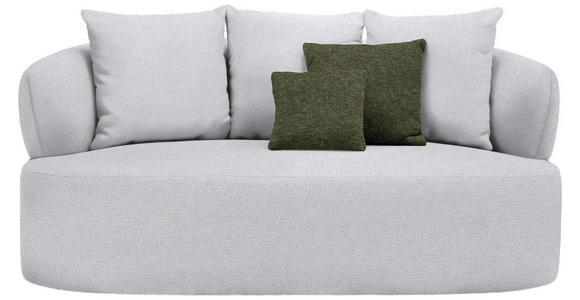 2-SITZER-SOFA in Chenille Hellgrau  - Hellgrau/Schwarz, MODERN, Kunststoff/Textil (177/86/105cm) - Hom`in