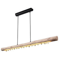 VISEČA SVETILKA     120/7/150 cm          - črna/naravne barve, Basics, kovina/umetna masa (120/7/150cm) - Globo
