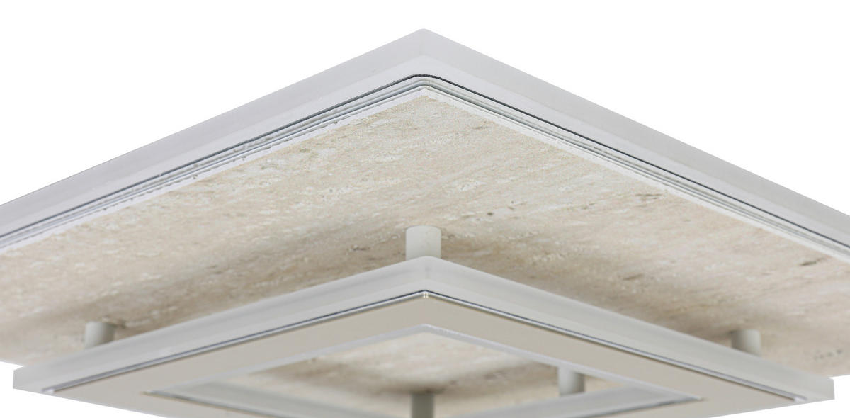 DECKENLEUCHTE 40/40/7,5 cm  - Champagner, Trend, Kunststoff/Metall (40/40/7,5cm) - Collett's Monde