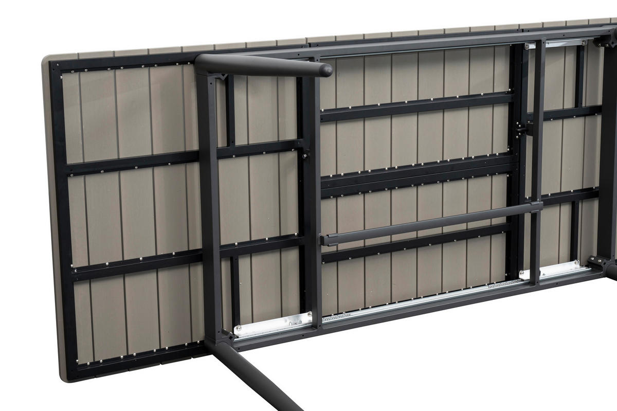 GARTENTISCH 160-240/90/78 cm Metall, Kunststoff rechteckig  - Anthrazit/Grau, MODERN, Kunststoff/Metall (160-240/90/78cm) - Ambia Garden