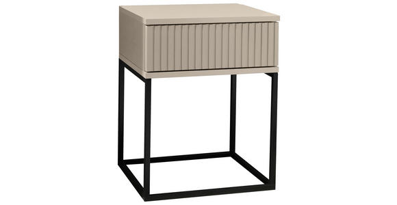 NACHTKÄSTCHEN 40/51,7/38,5 cm  in Schwarz, Kaschmir  - Kaschmir/Schwarz, MODERN, Holzwerkstoff/Metall (40/51,7/38,5cm) - Carryhome