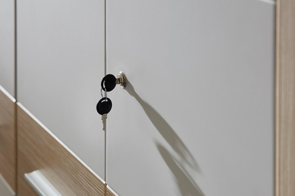 IRATTARTÓ SZEKRÉNY - kasmírszínű/tölgyfa színű, Konventionell, faalapú anyag (75/200/38cm) - Stylife