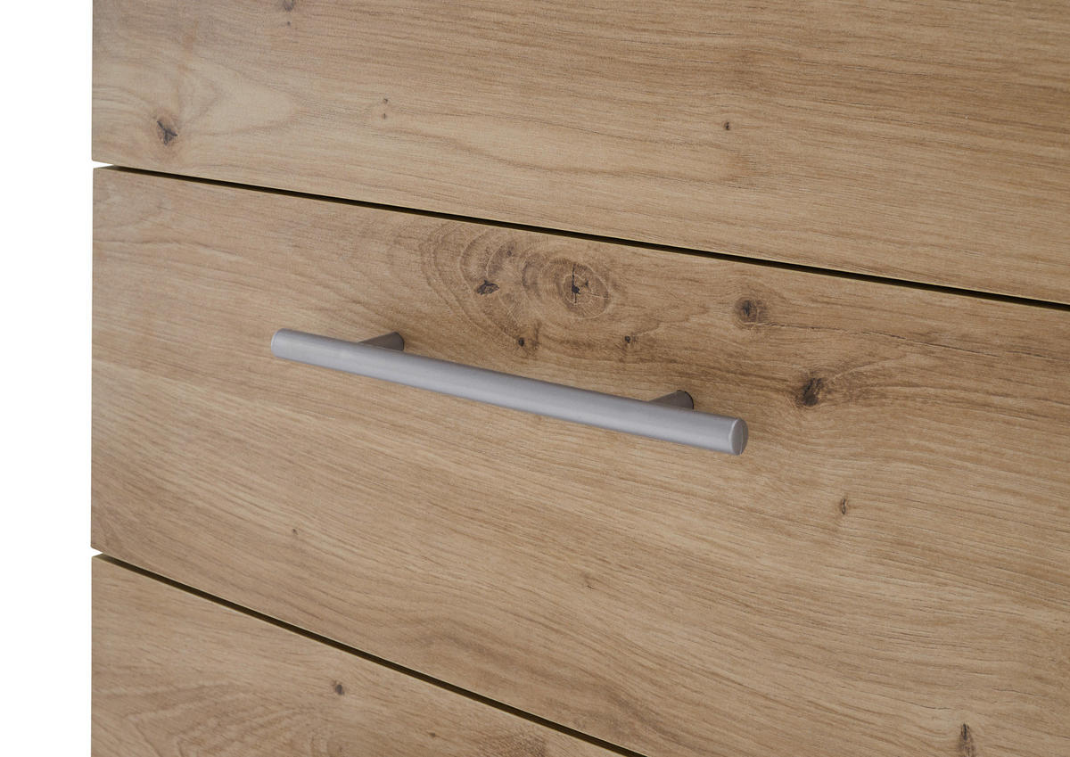 ROLLCONTAINER Eiche Artisan  - Silberfarben/Eiche Artisan, MODERN, Holzwerkstoff/Kunststoff (40/56/39cm) - Carryhome