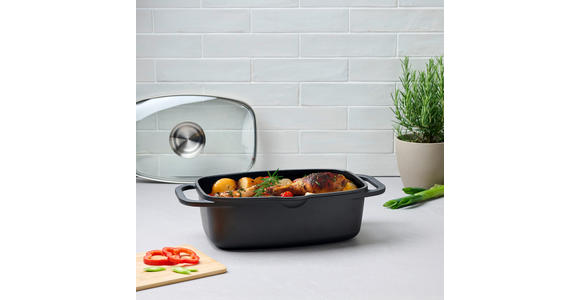 BRÄTER 6 L  - Klar/Edelstahlfarben, Basics, Glas/Metall (33/21,5/11cm) - Homeware Profession.