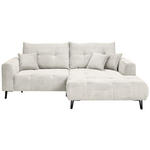 ECKSOFA  in Cord Naturfarben  250/185 cm  - Schwarz/Naturfarben, KONVENTIONELL, Textil/Metall (250/185cm) - Carryhome