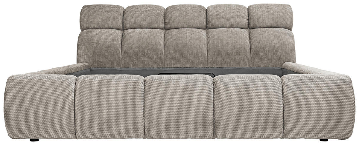POLSTERBETT 160/200 cm  in Hellbraun  - Hellbraun/Schwarz, Design, Kunststoff/Textil (160/200cm) - Esposa