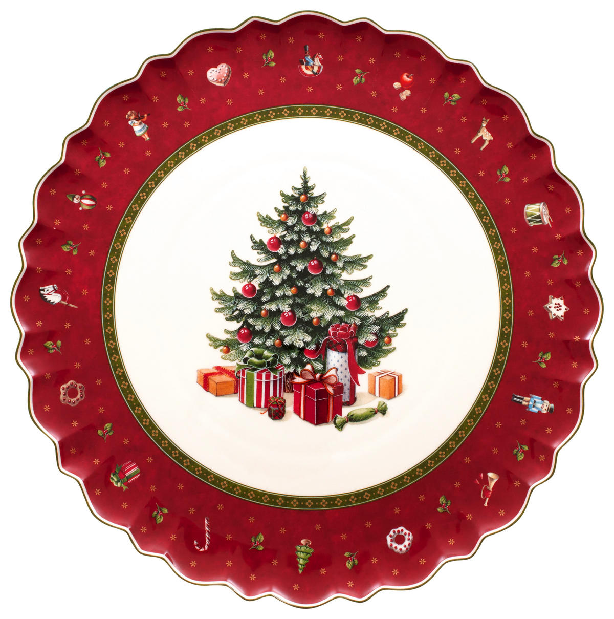KROŽNIK ZA TORTO  Toy's Delight      33 cm       - rdeča/zelena, Trendi, keramika (33cm) - Villeroy & Boch