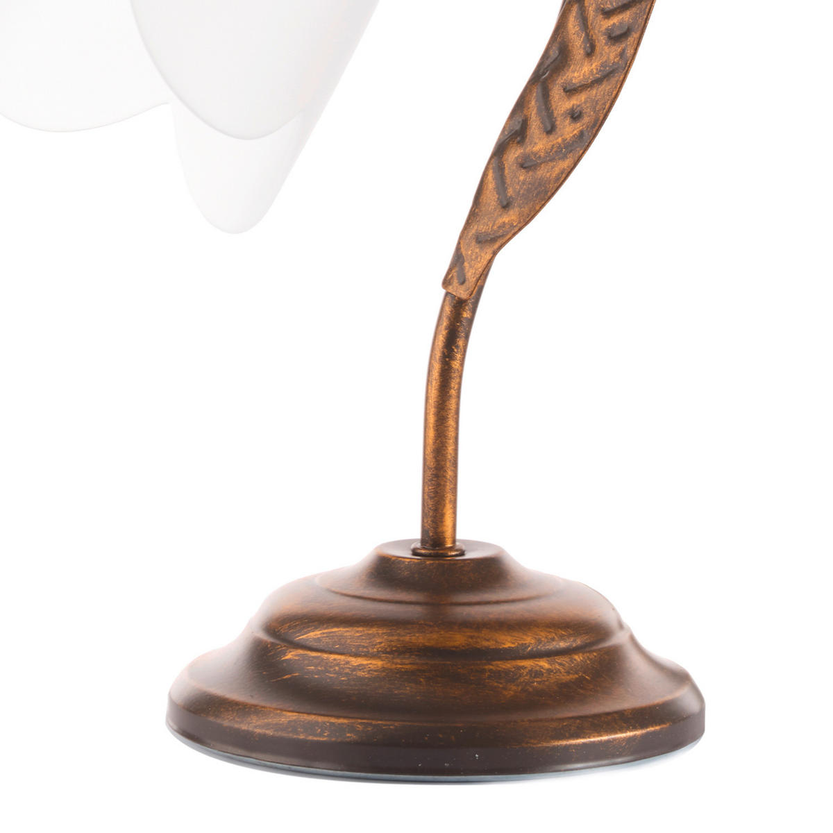 TISCHLEUCHTE 23/33 cm   - Bronzefarben, KONVENTIONELL, Glas/Metall (23/33cm)