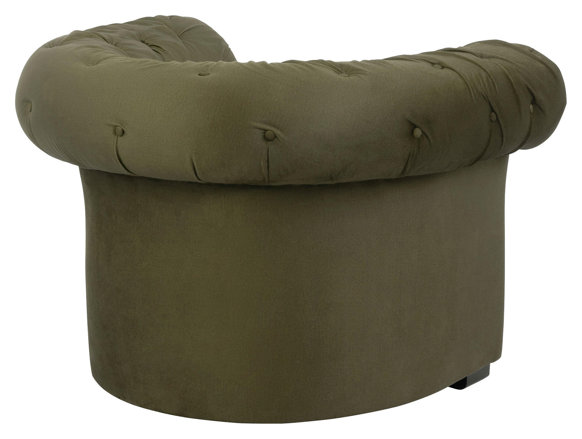Thumbnail - Mid.you Chesterfield-Sessel, Olivgrün, Textil, Buche, vollmassiv, 114x78x91 cm, Made in EU, Wohnzimmer, Sessel, Polsters...
