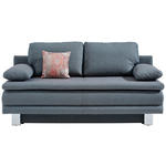 SCHLAFSOFA in Webstoff Grau, Türkis  - Türkis/Chromfarben, Design, Textil/Metall (194/96/86cm) - Novel