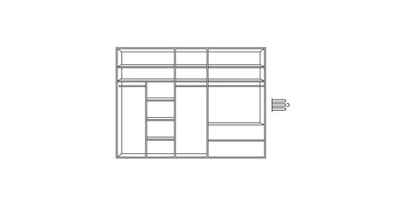 DREHTÜRENSCHRANK  in Anthrazit, Eiche Artisan  - Anthrazit/Schwarz, KONVENTIONELL, Holzwerkstoff/Metall (250/223/62cm) - Novel